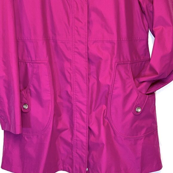 New Lands’ End Back pleated All Weather Pink Coat Womens Sz S 6/8 - Picture 9 of 10